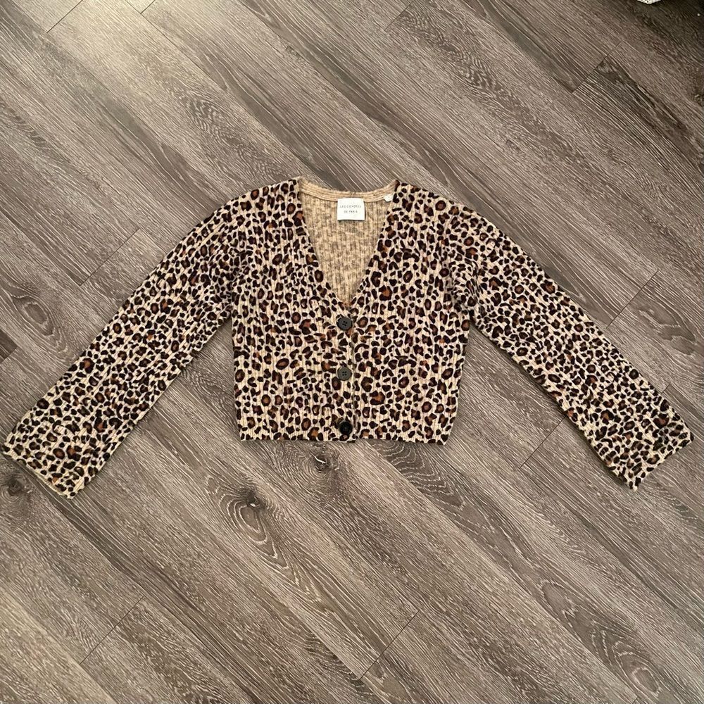 Les coyotes de Paris leopard cardigan sweater
